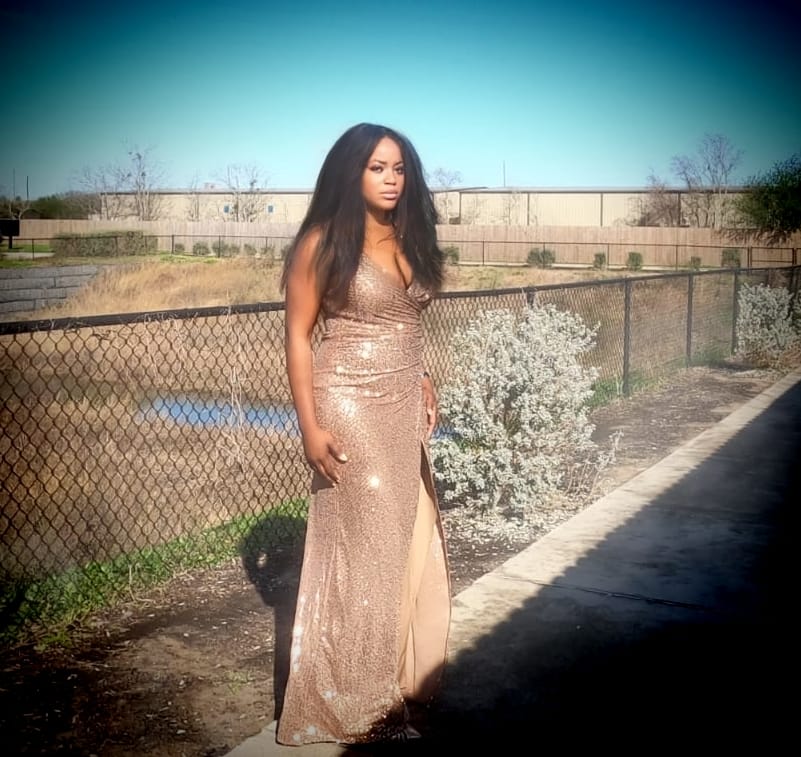 Glam Slit Sequin Dress
