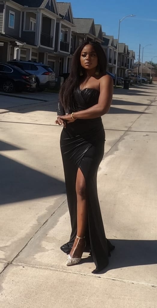 One Shoulder Black Dress