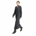 Women's V-Neck Knit Maxi Dress - Minimalist Oversized Autumn Style