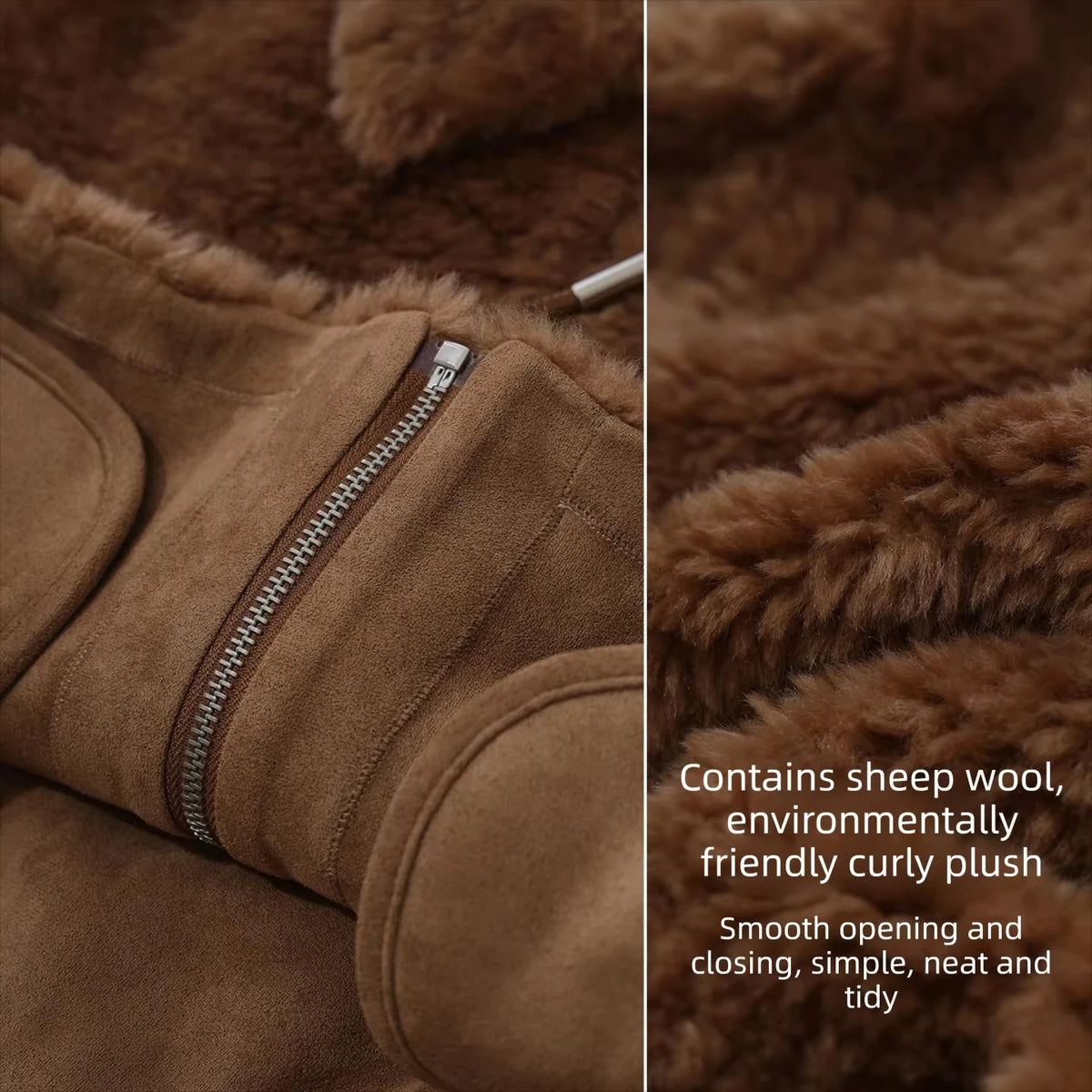Women's Faux Fur Oversized Coat - Minimalist Winter Commuter Jacket
