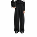 Women's Curved Drawstring Pants - Minimalist Winter Casual Trousers