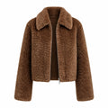 Women's Faux Fur Oversized Coat - Minimalist Winter Commuter Jacket