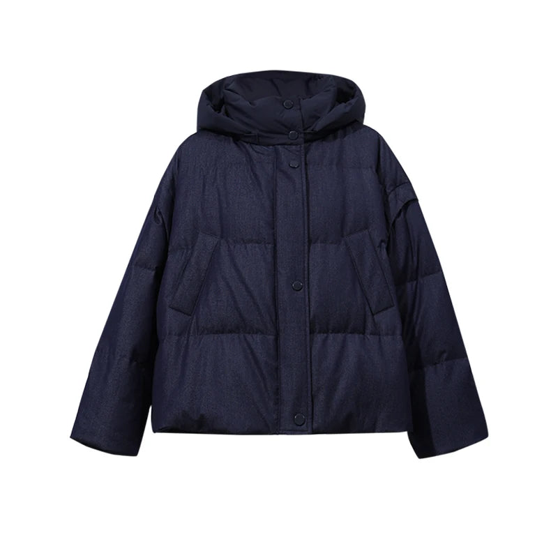 Amii 2-in-1 Down Puffer Jacket | Detachable Sleeves Winter Vest