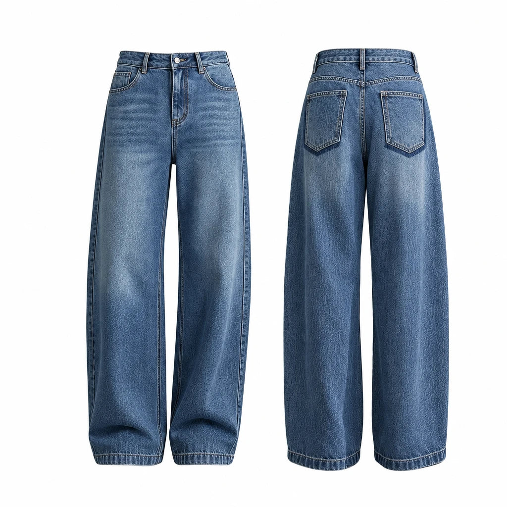 Women's Loose Fit Banana Jeans - Autumn Cotton Denim Casual Trousers