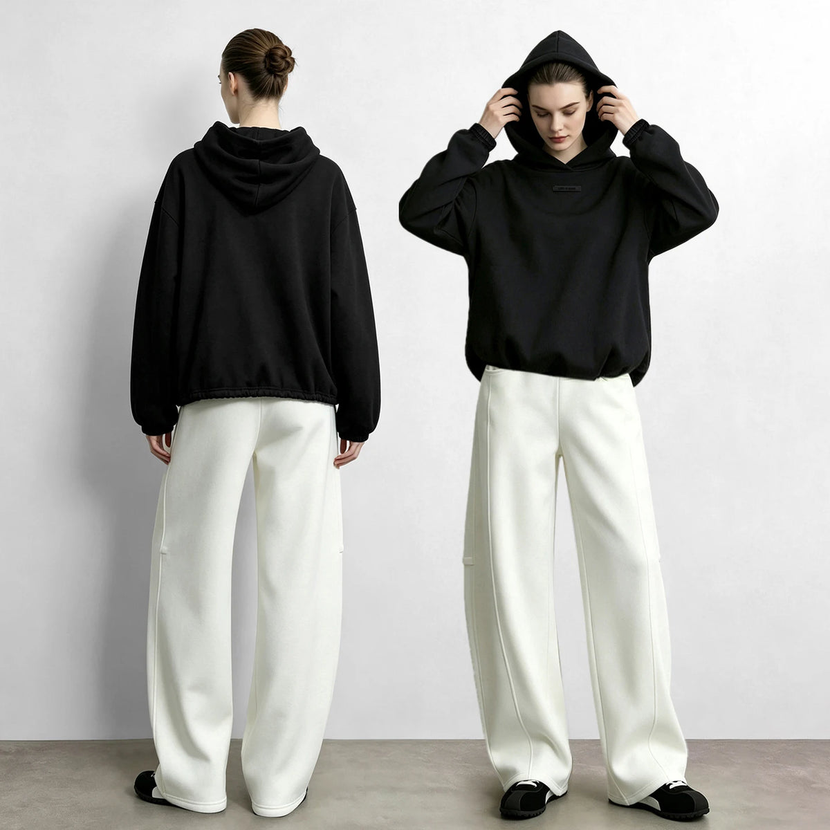 Women's Oversized Fleece Hoodie - Drop Shoulder Winter Fashion
