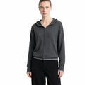 Women's Striped Hooded Knit Cardigan - Oversized Minimalist Autumn Wear