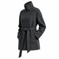 Women's Double-Faced Woolen Coat - Belted Mid-Length Winter Jacket