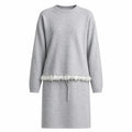Women's Petal Lace Knit Pullover Minimalist Commuter Sweater