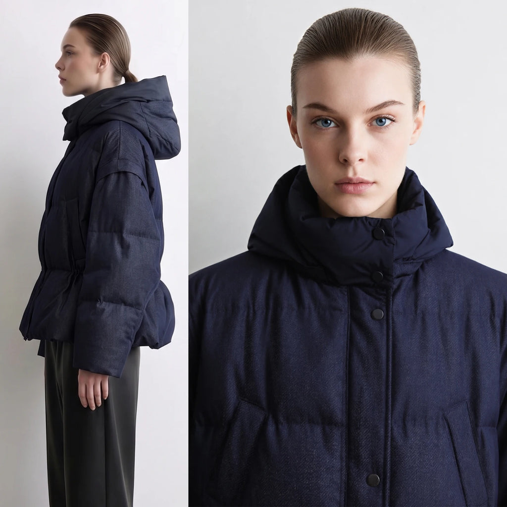 2-in-1 Down Puffer Jacket Minimalist Detachable Sleeve Winter Vest