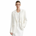 Women's Oversized Wide Shoulder Blazer - Professional Office Suit