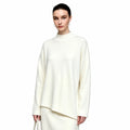 Women's Mock Neck Knit Sweater - Oversized Casual Winter Top